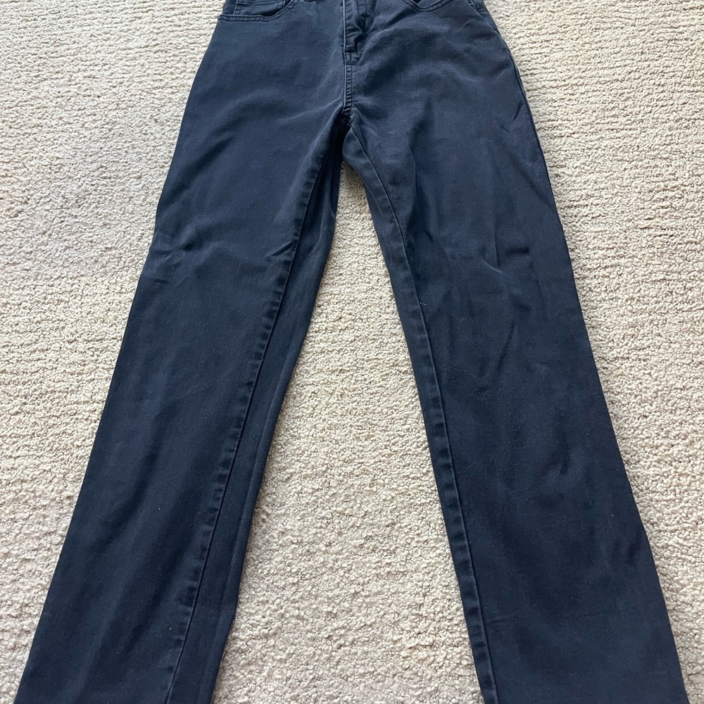 black straight leg denim jeans #straightlegjeans from John Galt